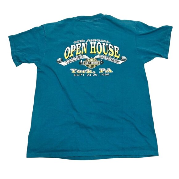 Harley Davidson 1998 25th Anniversary York Assembly Plant Vintage T Shirt Large - Picture 5 of 8